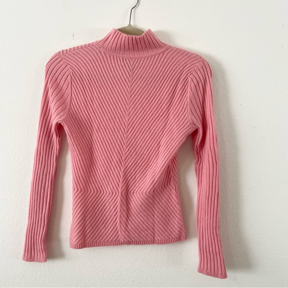 Classiques Entier pink mockneck women’s turtleneck long sleeve shirt top XS - Picture 2 of 5